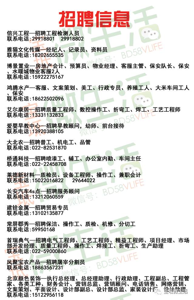 天津蓟县最新招聘信息全面概览