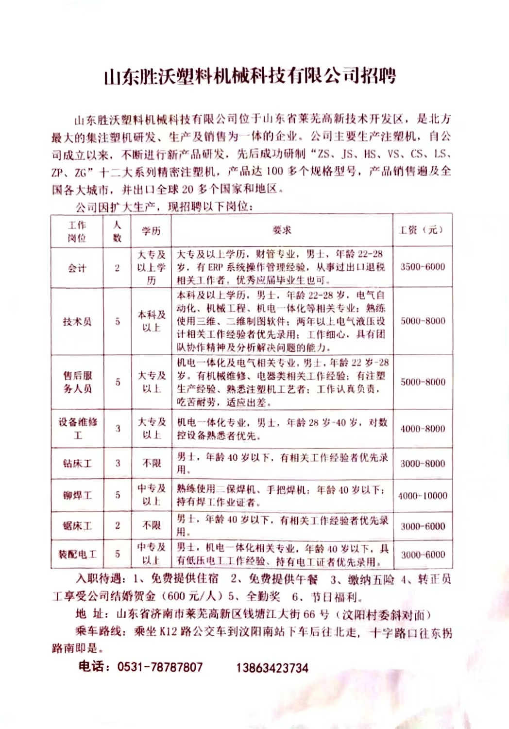 章丘最新招工信息及友情日常小记